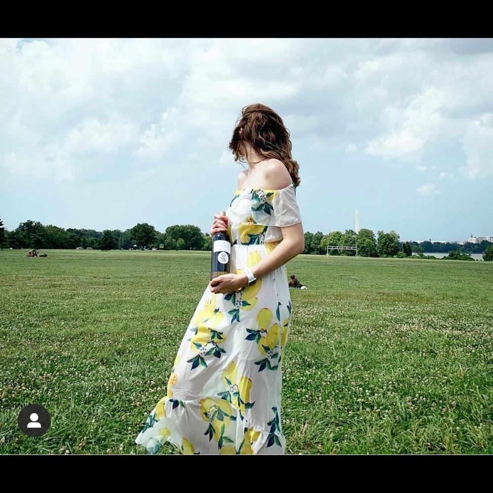 Lemon maxi coverup dress